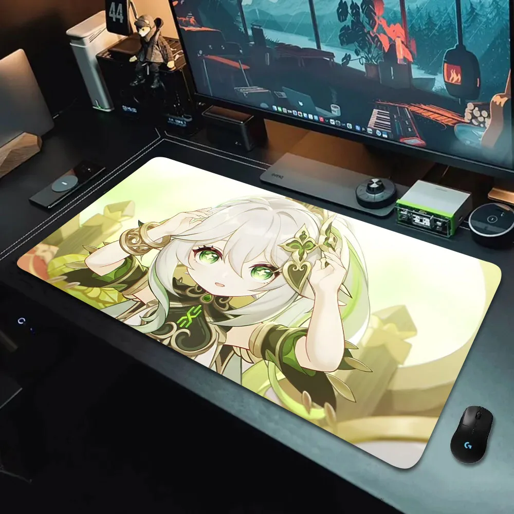 

Genshin Nahida Large Size Non-slip Rubber Mouse Pad XXL Computer Gaming Accessories Keyboard Desktop Decoration Mats for Offices