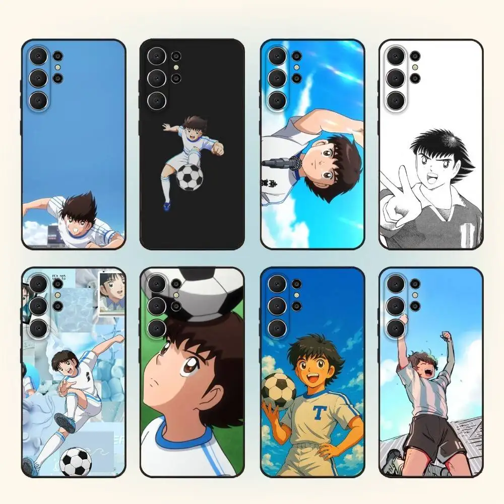 

Comic C-Captain T-Tsubasas Phone Case For Samsung S25,24,23,22,30,21,10,9,Ultra,Plus,Lite,FE Soft Black Case