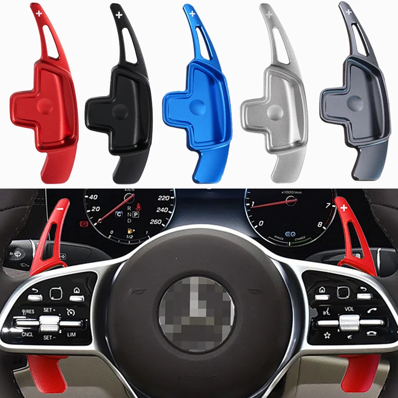 Für Mercedes-Benz A-Klasse W177 V177 B C E-Klasse W205 W246 W213 GLA Auto-Lenkrad-Schaltwippen Aluminium-Schaltwippen