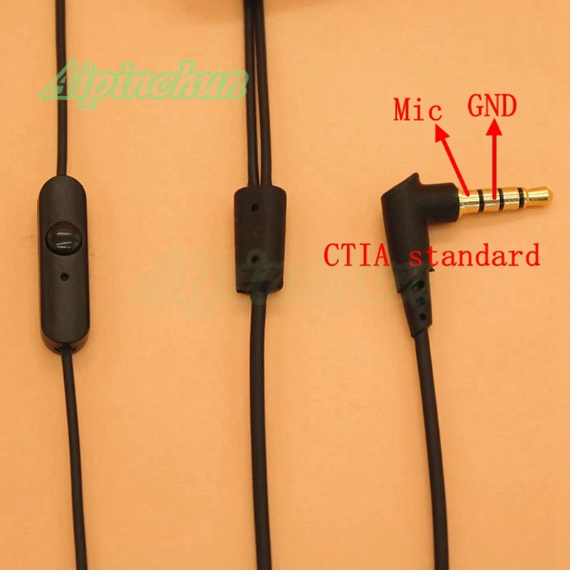 Аудиокабель Aipinchun для наушников, 3,5 мм, 2 цвета, 125 см