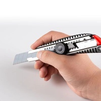 18mm Automatic Locking Utility Knife Blade Retractable For Leather Cutting Metal Stationery Knife High Quality Cutter Folding