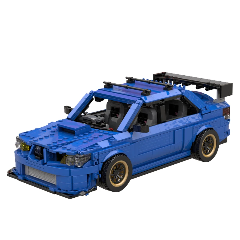 Technical Car MOC Subarued Imprezas WRX STi 2007 Speed Champions City Racing Model Set Building Blocks Kid Toys Christmas Gift