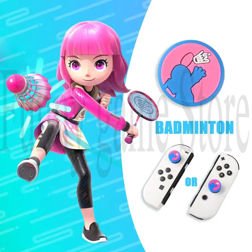 4 pçs jogos esportes tema polegar aperto para nintendo switch joystick caso capa bonito tênis padrão de futebol para ns lite joycon boné