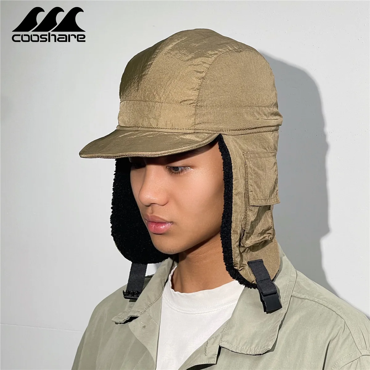 Winter Cap Cycling anti-freezing Padded Thickened Russian Cap Men Outdoor Warm Baseball Cap Windproof Cold Ear Protection Hats