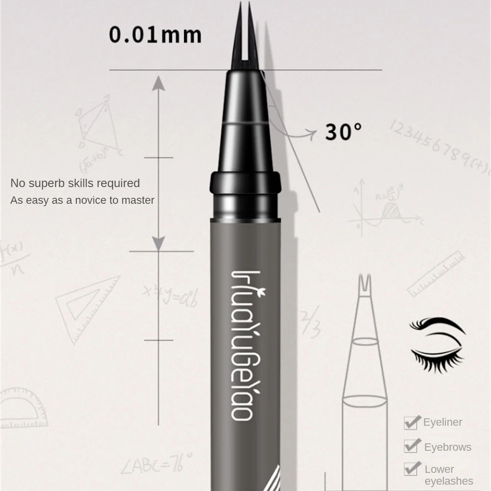 1/2/4PCS Newbie Friendly Precision Eyeliner Water Proof Double Cross Eyeliner Not Easy To Faint Animal Husbandry