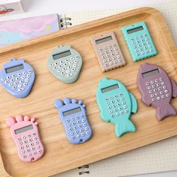 Portable Digit Calculator Kawaii Mini Calculator Pocket Display Cartoon Cute Creative Keychain Calculator Office Supplies