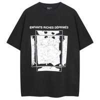 Summer Enfants Riches Déprimés Couple Comic Tee ERD Character Illustration Trendy Brand Oversized Unisex Short Sleeve Cotton