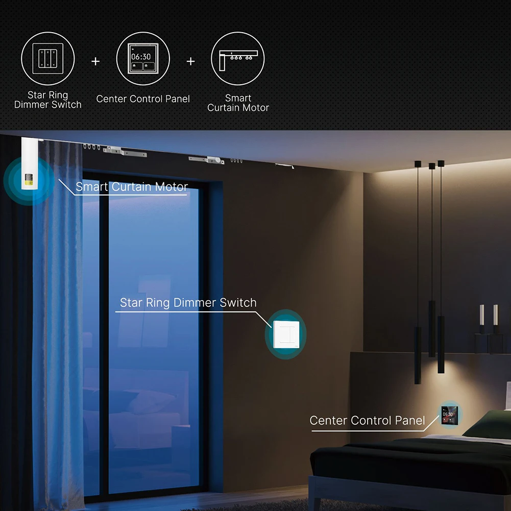 

APP Controlled For Zigbee Dimmer Switch for Home Lighting with Intelligent Scheduling and Voice Assistant Features