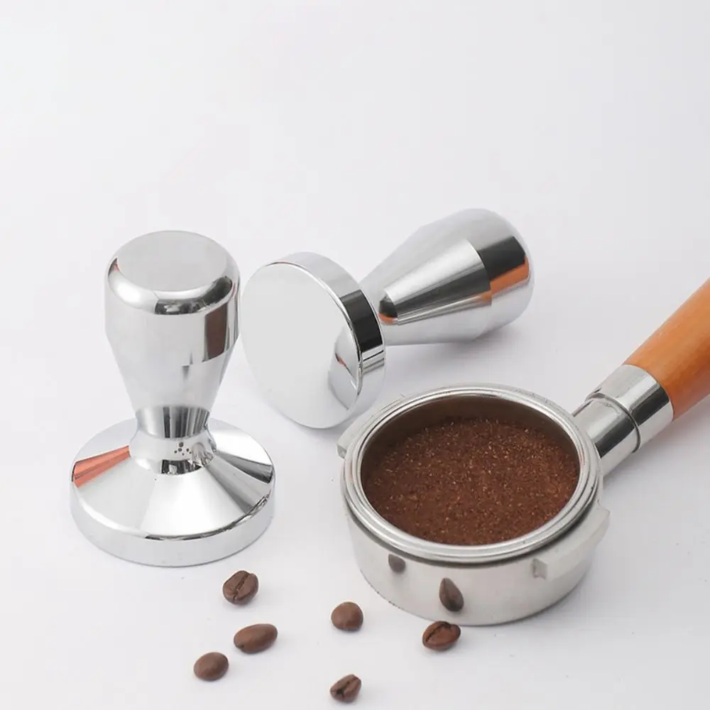 

51/53/58MM Stainless Steel Coffee Tamper Removable Flat Base Coffee Bean Press Polished Mirror Coffee Powder Hammer Cafe
