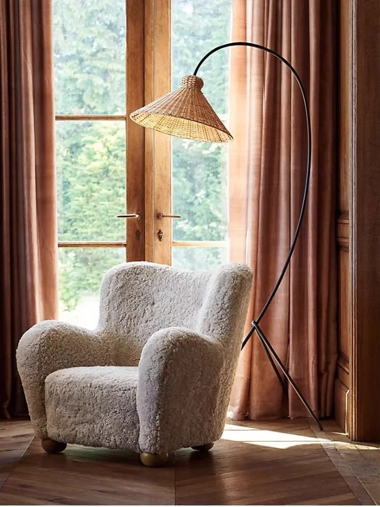 

Modern Sofa Floor Lamps Rattan Led Bedside Lamps Living Room Floor Lights Bedroom Home Lighting Lustre Decoration Home Fixtures