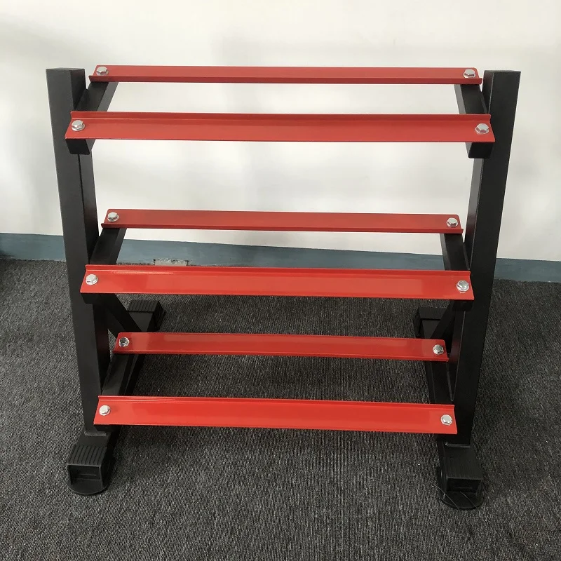 3 Tier Hex Dumbbell Rack For Commercial Gym, Solid Structure For Indoor Fitness Space Dumbbell Storage Work