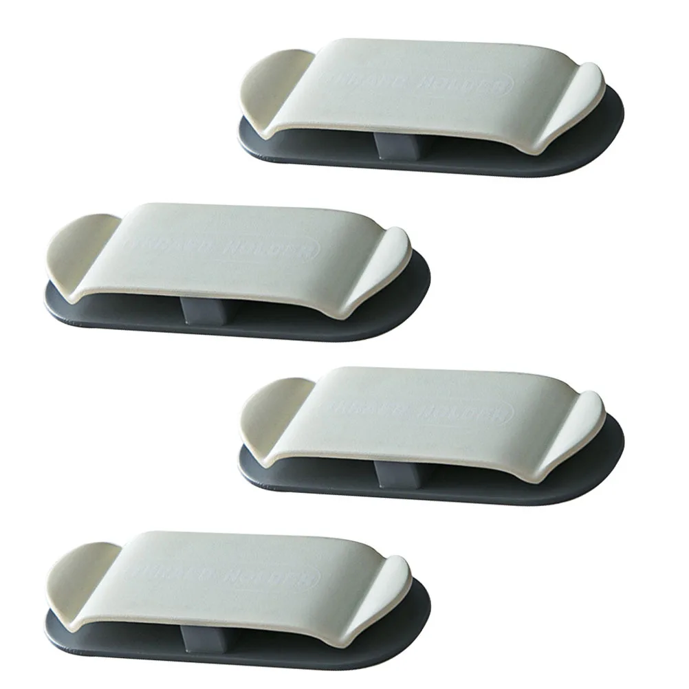 4 قطعة منظم الكابلات اللاصقة السنانير أصحاب التوصيل مقاوم للماء للحمام المطبخ إدارة الأسلاك تخزين السنانير