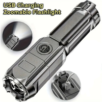 Powerful light flashlight cross -border outdoor multi -function portable small household flashlight telescope lighting light