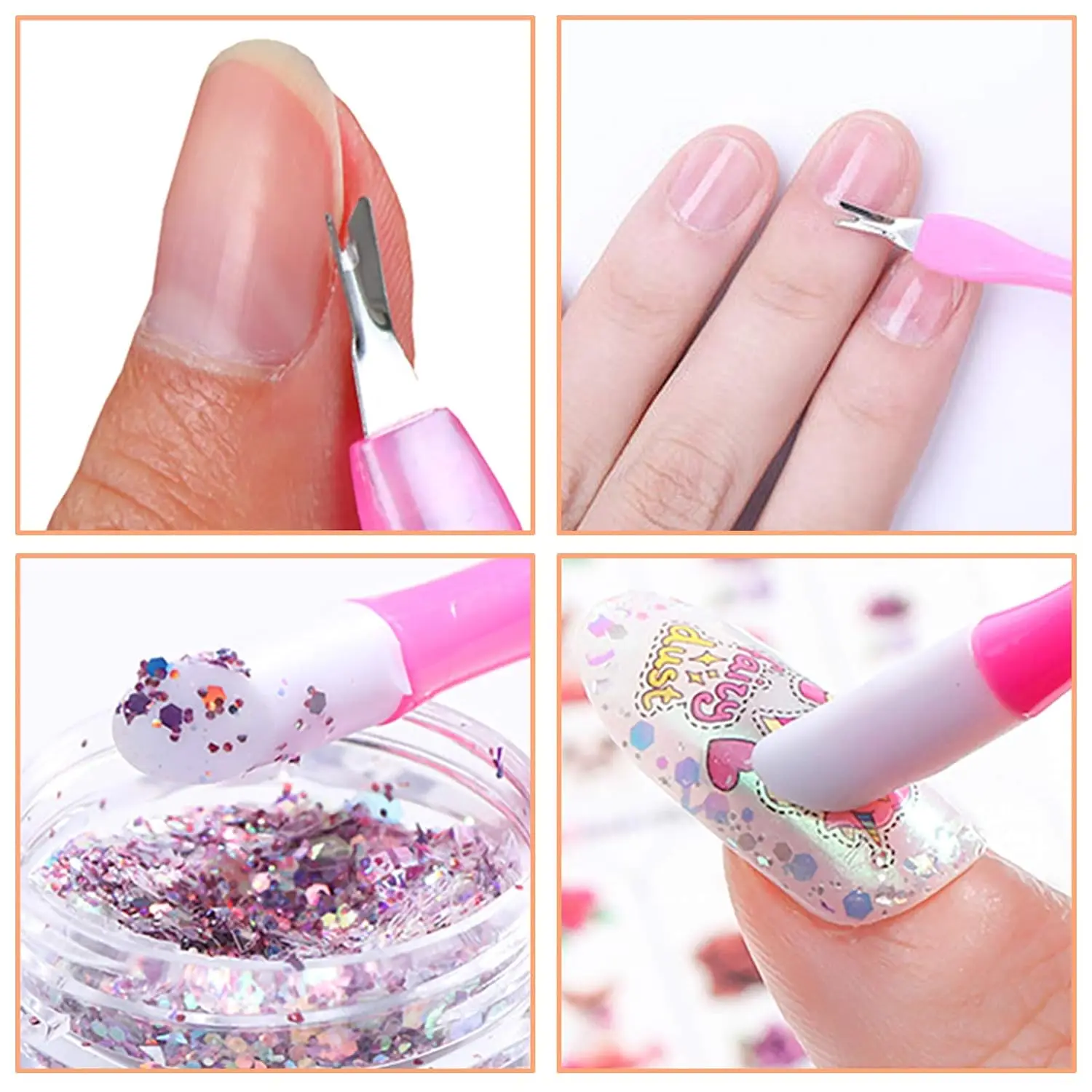 5 Stuks/10 Stuks Manieren Manicure Nail Cuticle Uv Gel Polish Pusher Remover Trimmer Rvs Pedicure Dode huid Cuticle Care Tools