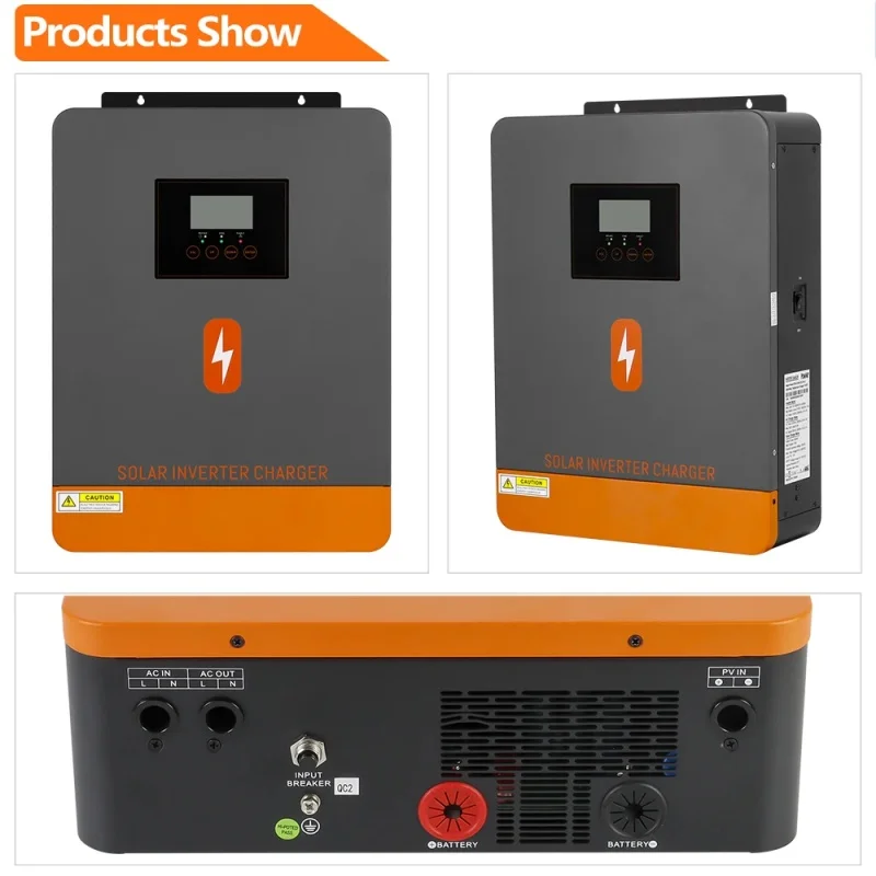 PowMr 4.2KW Off Grid Inverter 12V/24VDC to 220VAC PV 500V 100A MPPT Charger Controller Pure Sine Wave Inverter for Solar System