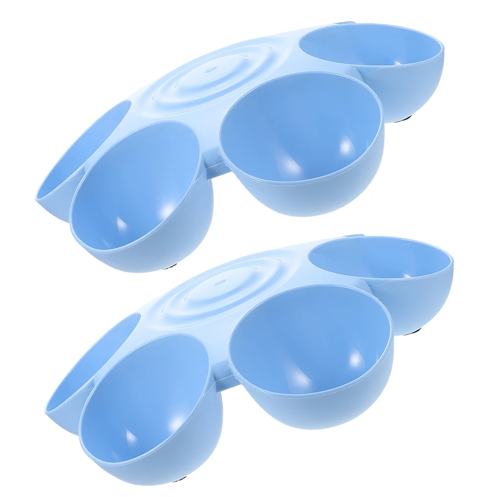 

2pcs Petal Shaped Dog Cat Feeding Bowls Water Durable Plastic Indoor Yellow Non Skid Puppy Food Household Filter