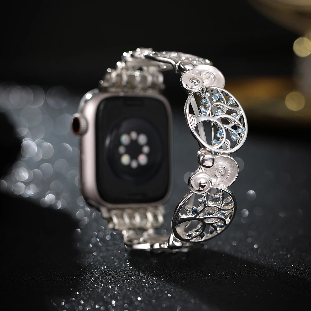 Cinturino elastico da donna per Apple Watch Serie 10 46mm 42mm 9 8 7 6 5 4 3 SE 45mm 41 40 44 38mm Ultra 2 49mm Bracciale a fascia elegante