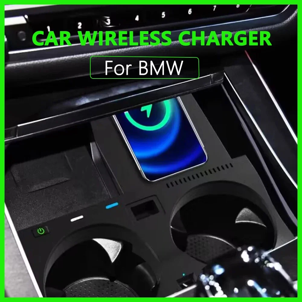 

Car Fast Wireless Charger For BMW X5 G05 X6 G06 X7 G07 2019-2022 Phone Charging Mobile Holder Accessories Center Console