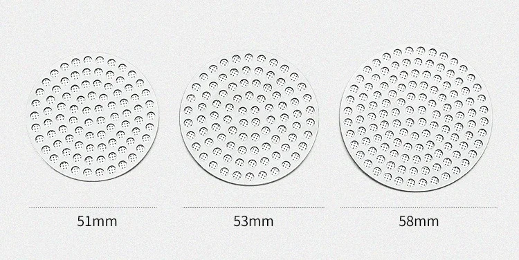 51/53/58mm Wiederverwendbarer Kaffee-Puck-Sieb aus 304 Edelstahl, Doppelschicht-Kaffeefilter, Feinmaschig, Professionelles Espresso-Zubehör – Detail 3