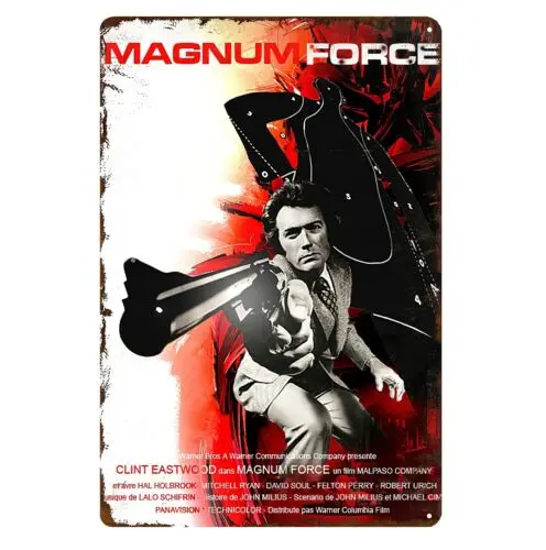 Force Clint Movie Metallposter, Blechschild, 20 x 30 cm, Aluminium