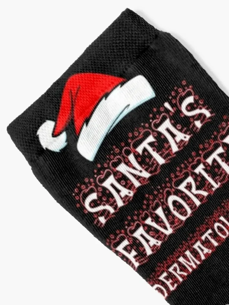 Santa's favorite Dermatologist Christmas dermatologists Santa Hat Socks christmass gift sport winter thermal Male Socks Women's