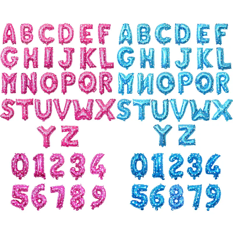 بالونات رقم 16 بوصة باللون الذهبي والفضي والأزرق، بالونات من رقائق معدنية لحفلات أعياد الميلاد السعيدة وحفلات الزفاف ومستلزمات استحمام الطفل