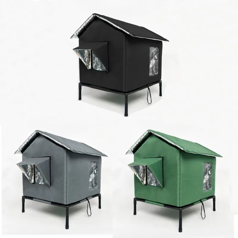 Outdoor Waterproof Cat House, Detachable and Height Increasing Waterproof Stray Cat House, Foldable Winter Cat Nest, Pet Nest view 4