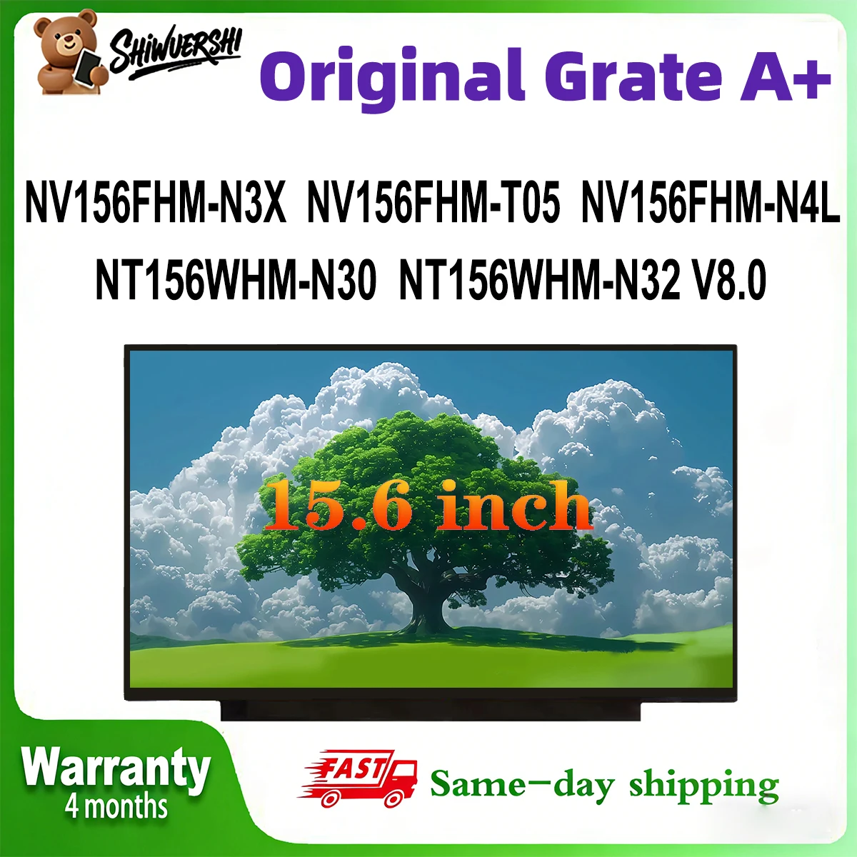

Wholesale Slim 15.6" Laptop Lcd Screen Monitor Panel NV156FHM N3X NV156FHM T05 NV156FHM N4L NT156WHM N30 NT156WHM N32 V8.0