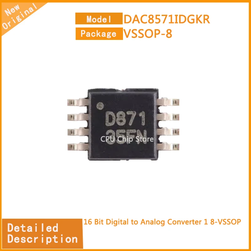 5Pcs/Lot  New Original  DAC8571IDGKR  DAC8551IDGKR  DAC8571 16 Bit Digital to Analog Converter 1 8-VSSOP