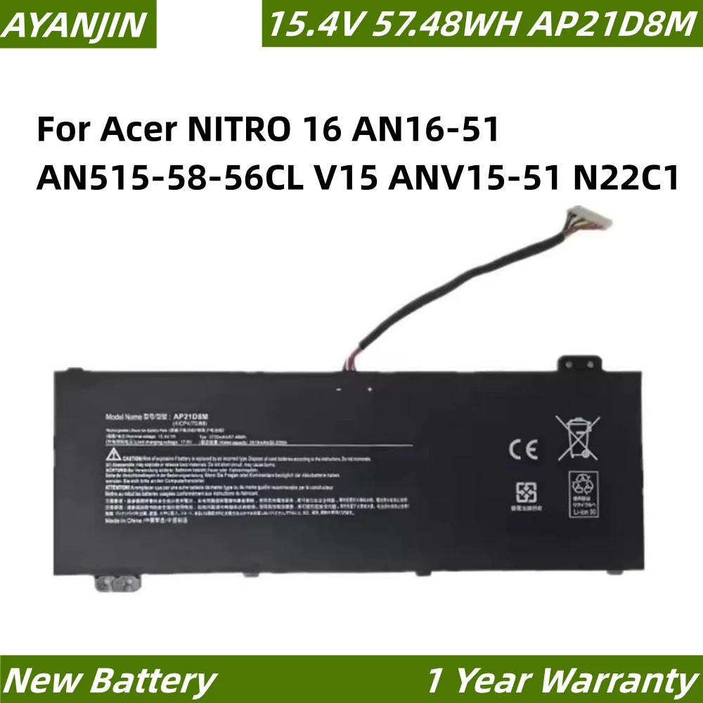 

New AP21D8M Laptop Battery For ACER AP21D8M Built-in laptop battery 3574mAh 15.4V