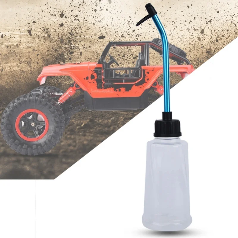 Nitro Engine Fuel Filler Refill Bottle With Aluminum Alloy Straw For RC Model Car 250ML White view 2