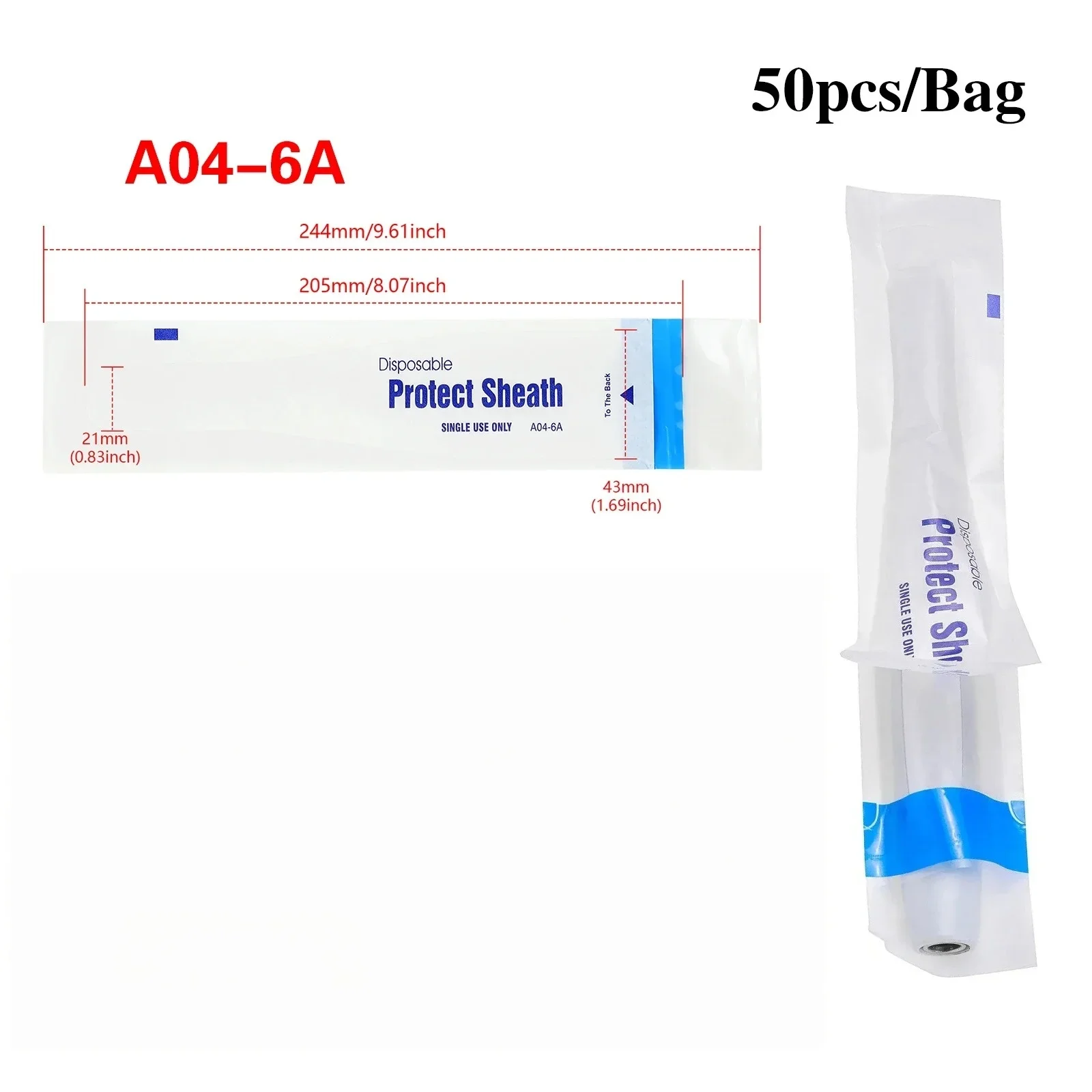 50Pcs/bag Disposable Intraoral Camera Sheath Universal Fit Dental Oral Endoscope Sleeve Cover Anti-Fog Hygienic Protection