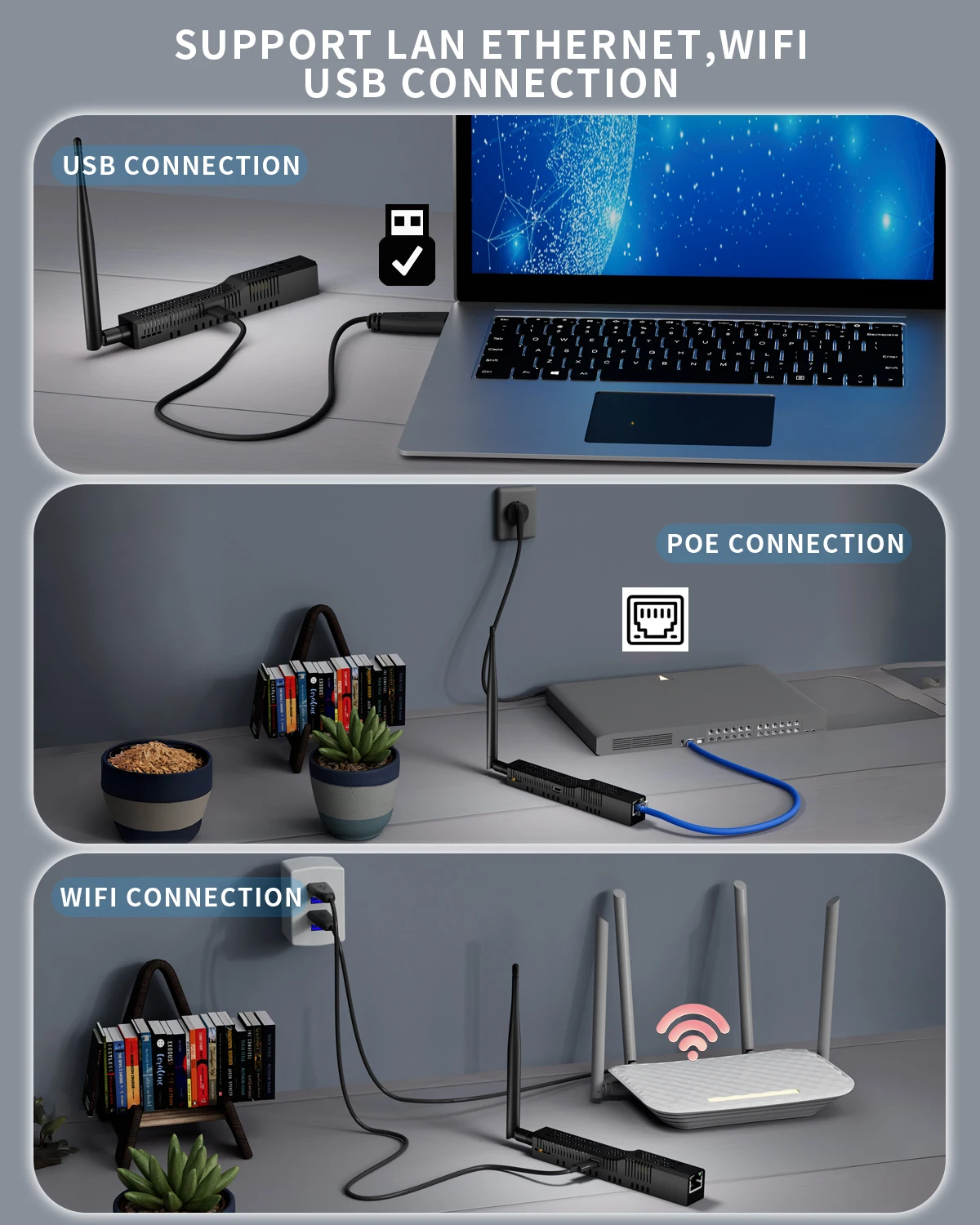 SLZB-06-Zigbee 3.0 para Ethernet USB e adaptador WiFi, funciona com Zigbee2MQTT, ZHA, assistente doméstico, sem CC2652P baseado em Poe