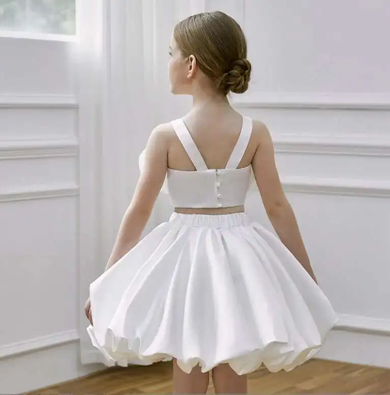 

New Baby Girls Elegant Boutique Party Sets Top + Skirts Princess Sweet Suits 3-7T