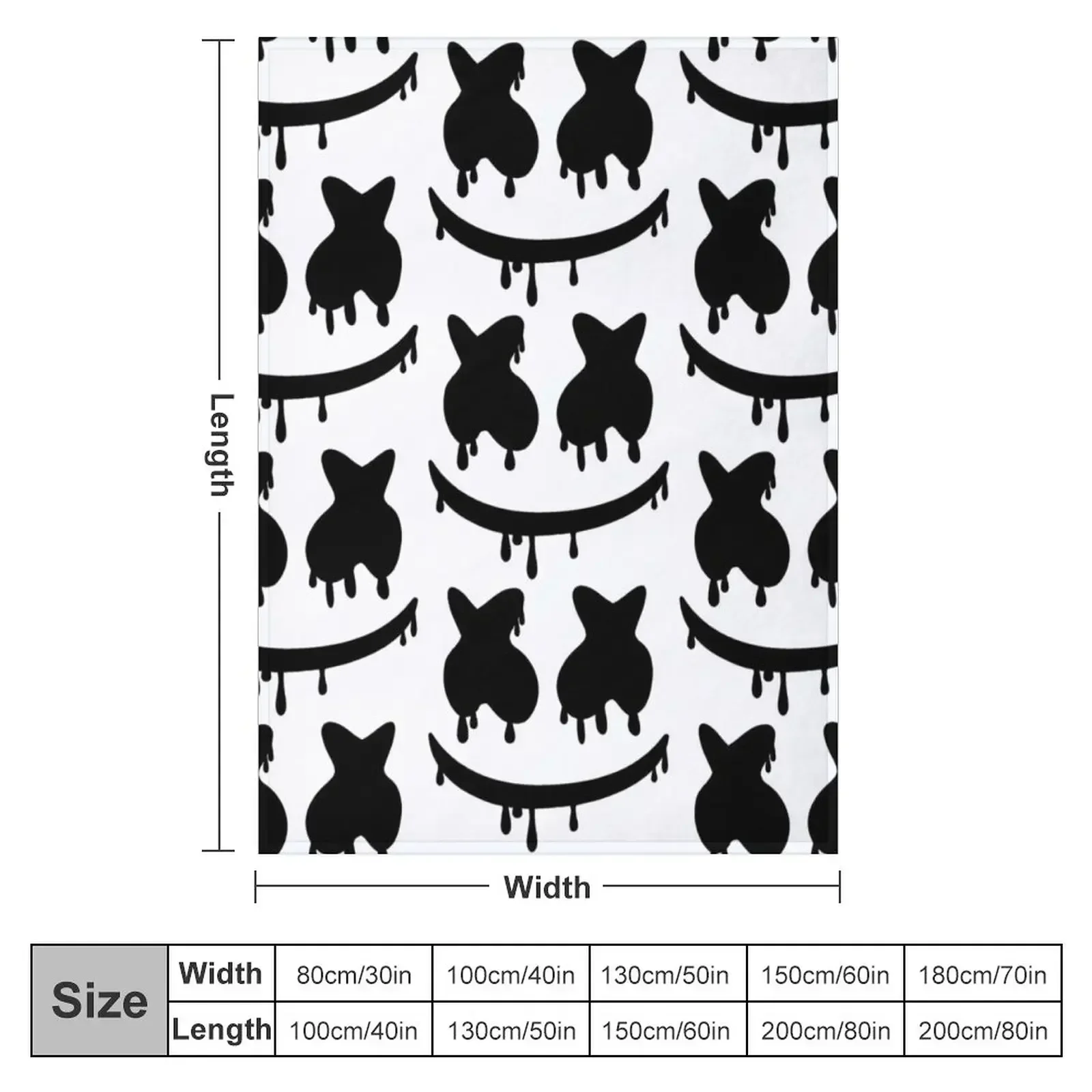 Marshmello Throw Blanket Summer Beddings Thermal Blankets