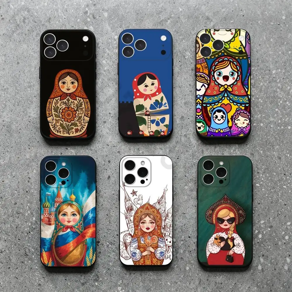 

Russian Art Matryoshka For iPhone 17 11 12 13 15 16 14 Pro Max Phone Case X XR XS 7 6 Plus SE Luxury Cover Funda