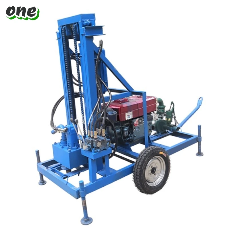 2025 130M Well Drilling Machine Mini Portable Deep Water Well Drilling Rig  Diesel Hydraulic Rotary Type