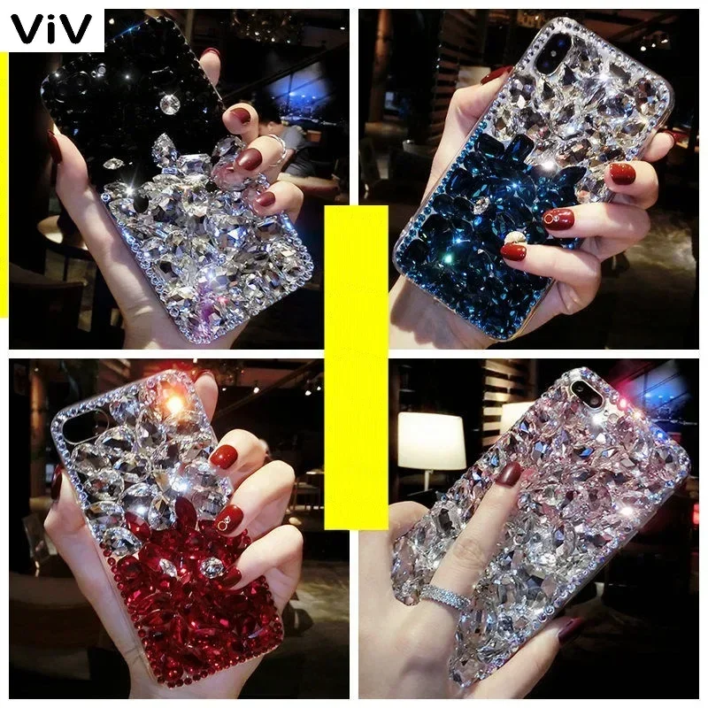 Moto G04S Bling Stone Case For Motorola Moto Edge 50 Pro Fusion Neo G24 G34 G85 G04  Etui Na Telefon Rhinestone Fundas