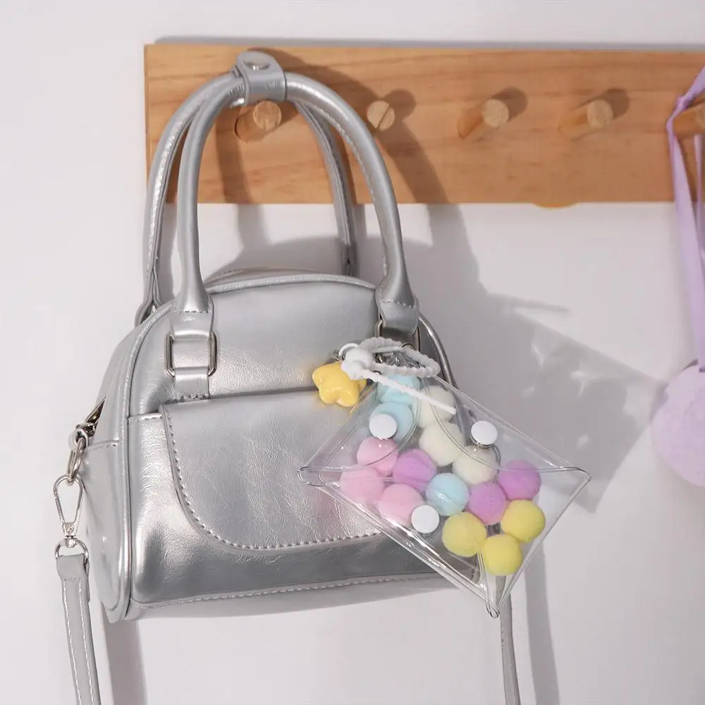 Star Keychain Badge Storage Bags Protective Sleeve Transparent Idol Card Display Bag Mini Clear Card Storage Case Goods Display