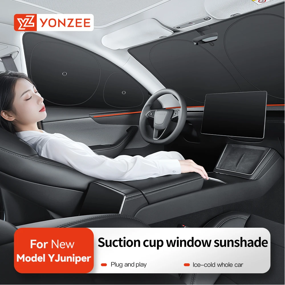 

YZ For Tesla Model 3/Y Highland Juniper 2025 Car Side Window Sunshade Window with Suction Cups Sunshade Cloth Cover Accessories