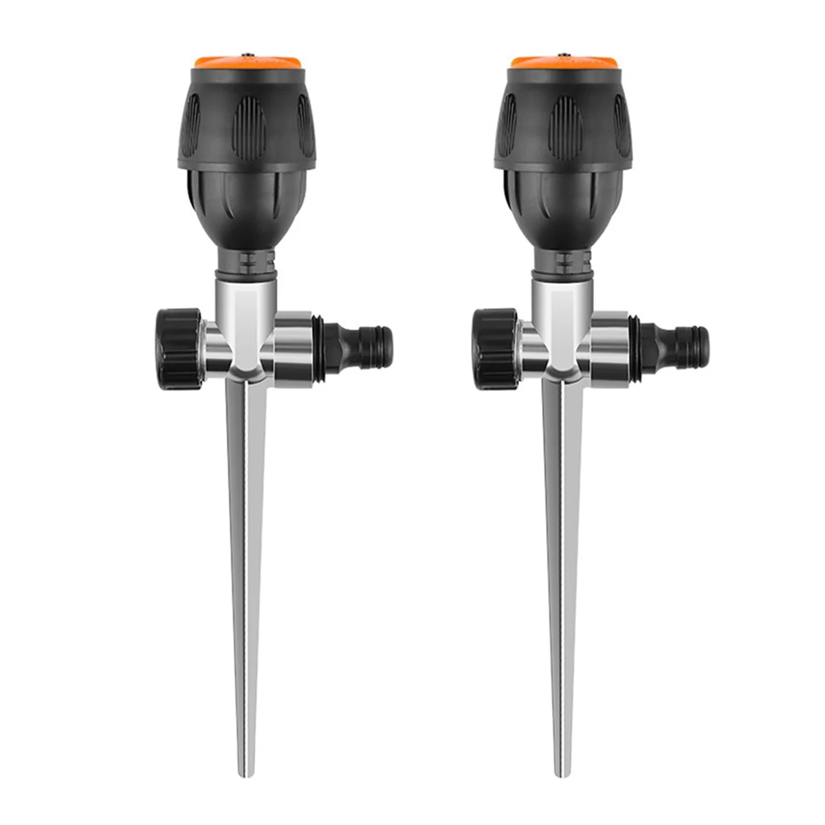 2er-Pack Getriebe-Sprinkler, 360-Grad-automatischer Sprinkler für effiziente Rasenbewässerung-BCBW