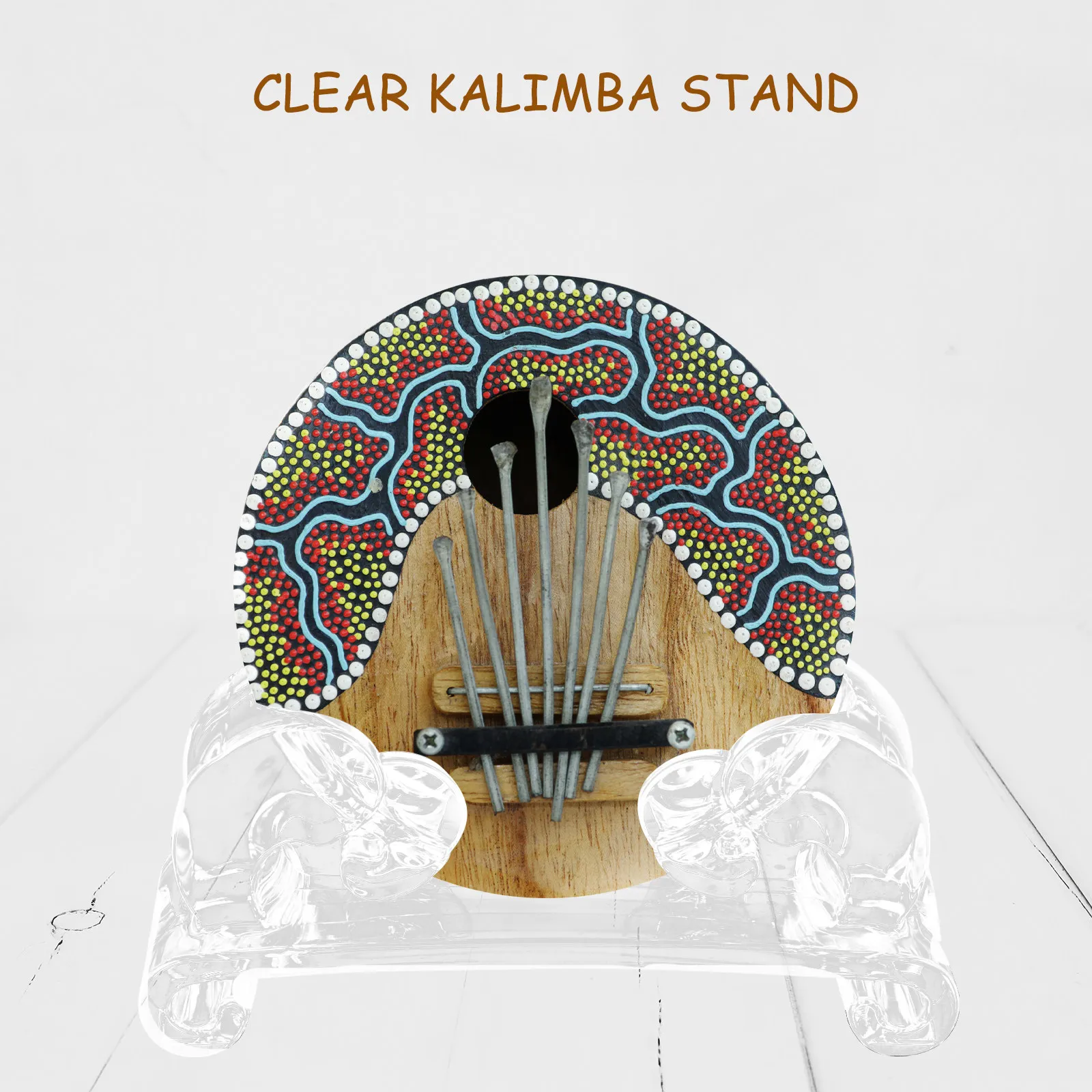 2Pcs Acrylic Thumb Piano Display Rack Clear Kalimba Stand Holder Portable Kalimba Storage Holder Transparent Music Instrument