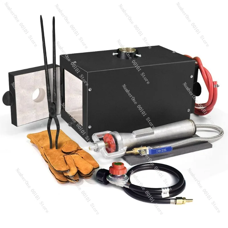 Professional Square Mini Blacksmith Forge Furnace Upgraded Small Metal Melting Kiln Forging Quenching Annealing Heat Treatment