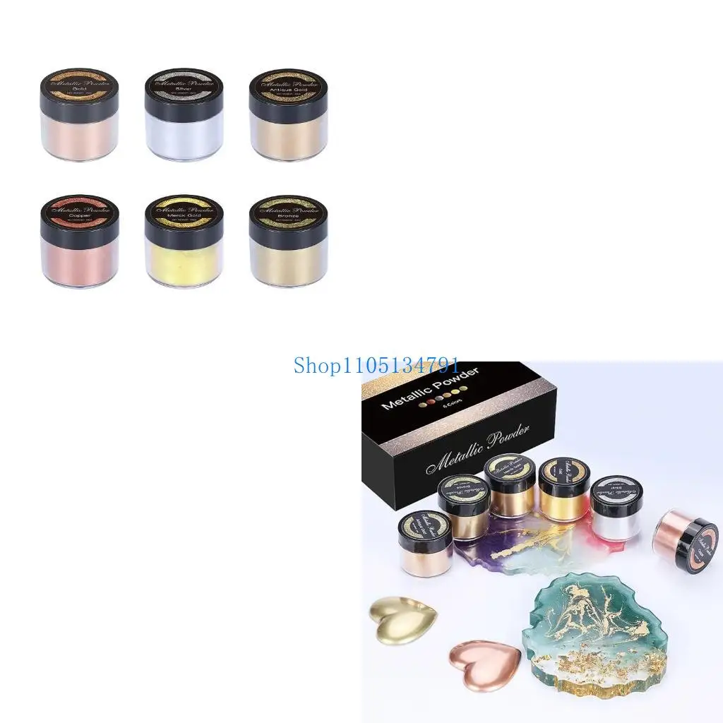 

98km 4 Colours Metallic Powder Pigment Multi-Purpose Mica Cosmetic Safe Body Art