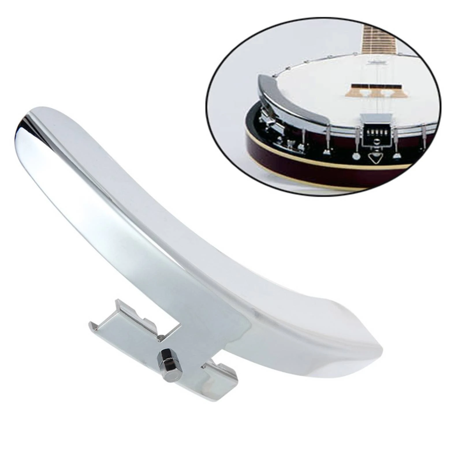 Banjo Armrest Polished Zinc Alloy Banjo Armrest Instrument Accessory Lightweight Stable for Folk Musicians, Live Performance