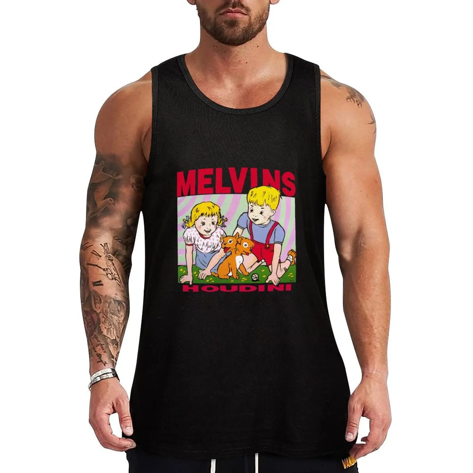 Melvins - Houdini Tank Top Мужской жилет рубашки без рукавов для спортзала Мужские футболки Одежда для спортзала