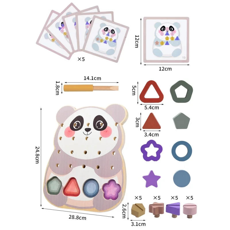 幼児早期教育玩具 ネジ モンテッソーリ 動物 木製シロフォン 楽器玩具 知育玩具 ビジーボード 幼児 クリスマス