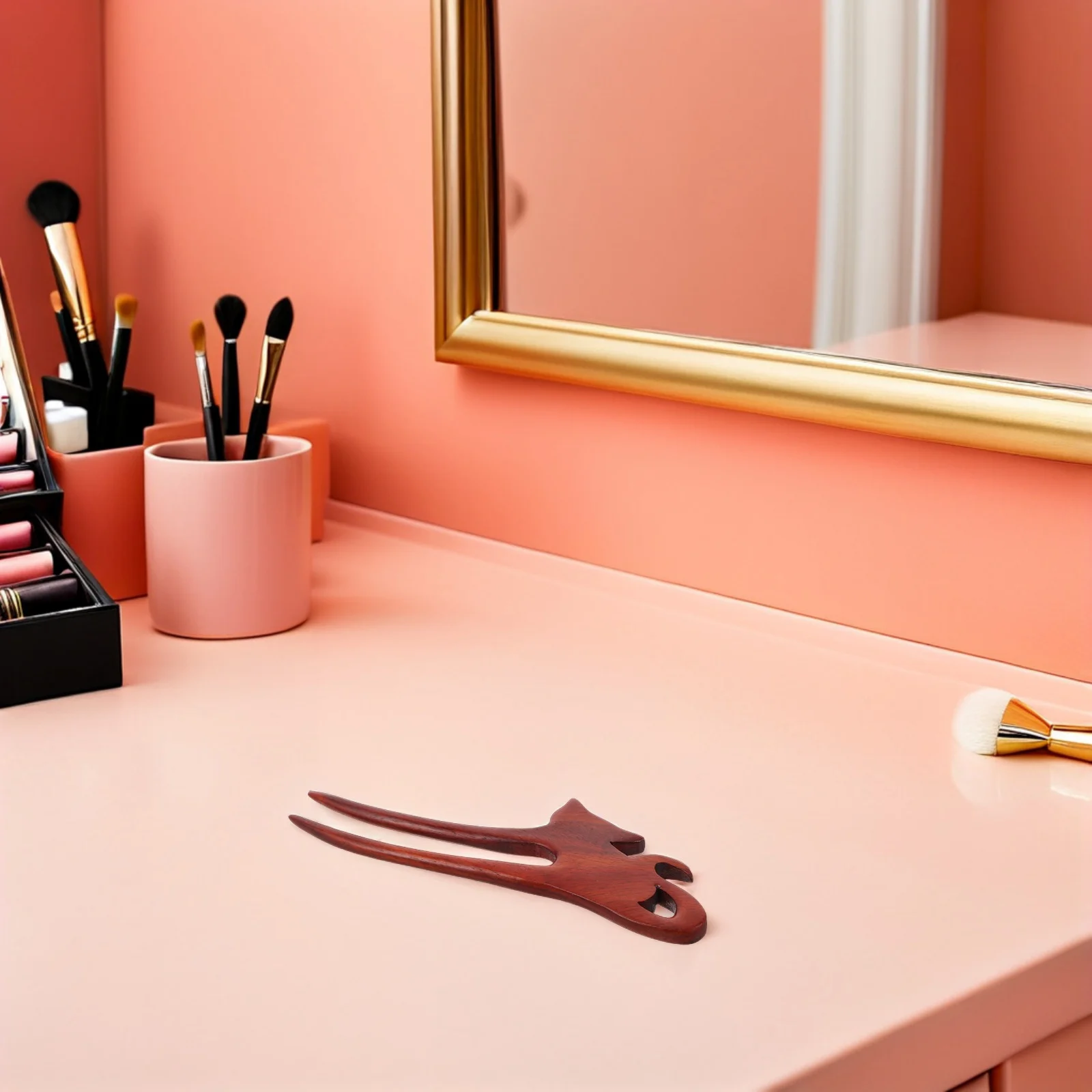 

Wooden Sandalwood Hair Sticks U Shaped Fork Pins for Buns French Twist Vintage Chinese Decorative Hanfu Hair Clips Women