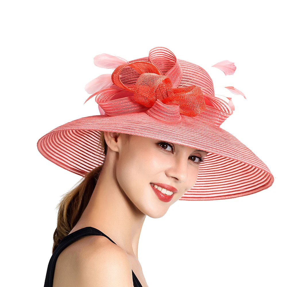 

Women's Sinamay Derby Hat Elegant Spring Summer Fancy Wide Brim Beach Wedding Party Hat – Edenhats Wholesale Fashion