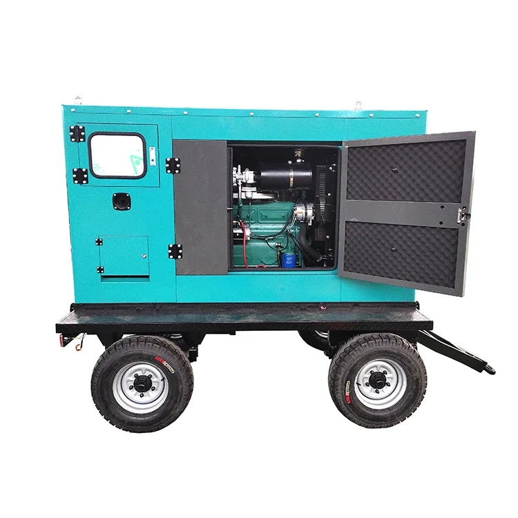 Factory price of silent mobile trailer power generator diesel 50 kva genset 40KW